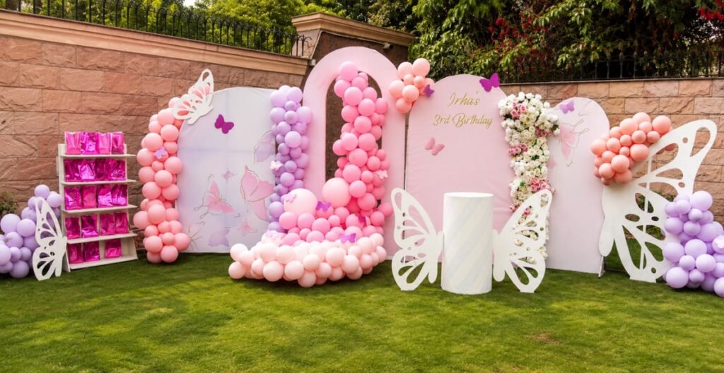 butterfly garden birthday decor